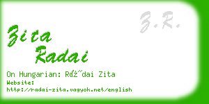 zita radai business card